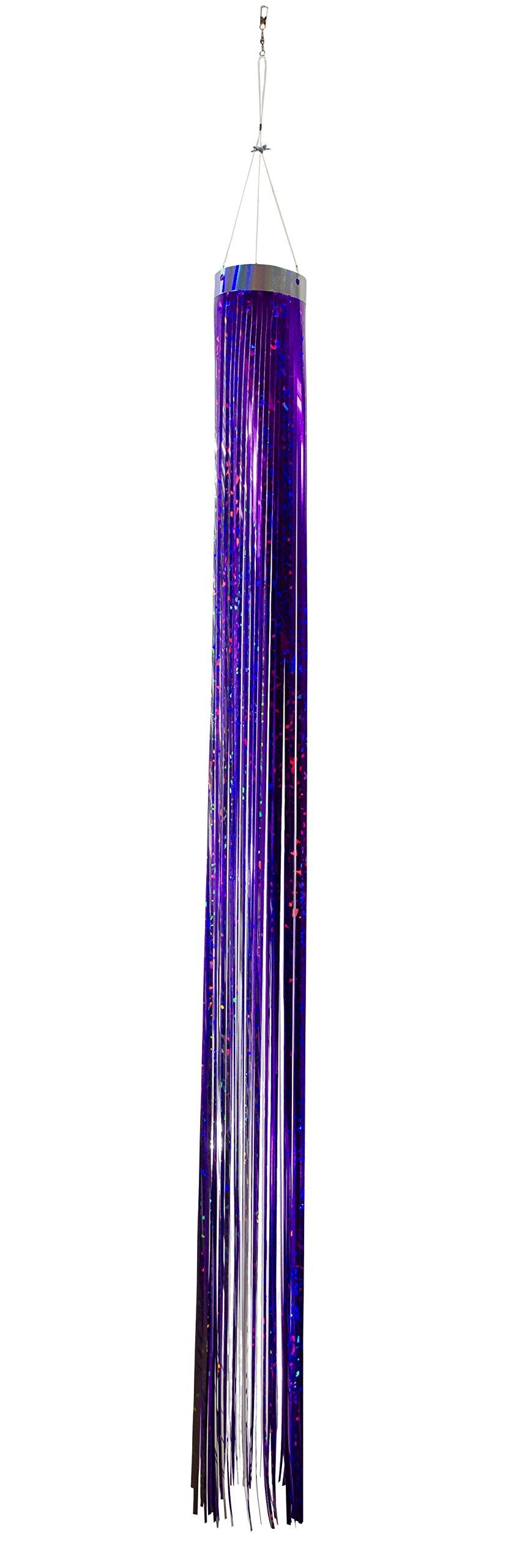 In the Breeze 9056 Purple Mylar Holographic Windsock