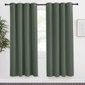 Nicetown Blackout Curtain For Living Room 78 Inch Long, 1 Panel, Dark Mallard, W55 X L78, Grommet Thermal Insulated Room Darkening Sound Proof Curtain For Bedroom/Kids Room
