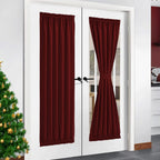 Nicetown Front Door Curtains For Doorways - Functional Thermal Insulated Blackout Curtain Door Blind And Shade Panel For French/Patio Door (1 Panel, 54W By 72L Inches, Burgundy)