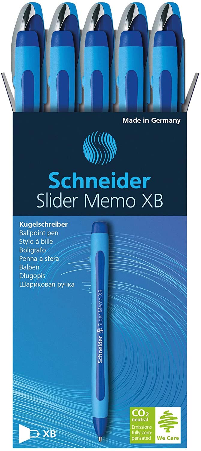 Schneider Slider Memo Xb Ballpoint Pen, 10/Pack