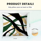 Supwhd Black Gold And Green Pillow Covers, Abstract Black And Gold Pillow Covers 24X24 Set Of 2, Modern Boho Decorative Throw Pi