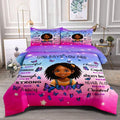 Grat Tioc Black Girl Comforter Set Twin For Kids Teens,God Says You Are Comforter Set For Black Women,Black Girl Magic Bedding S