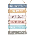 6 Pieces Rustic Wall Hanging Plaque Sign Inspirational Wall Art Farmhouse Wooden Wall Signs Positive Wall Plaque with Quotes Mot