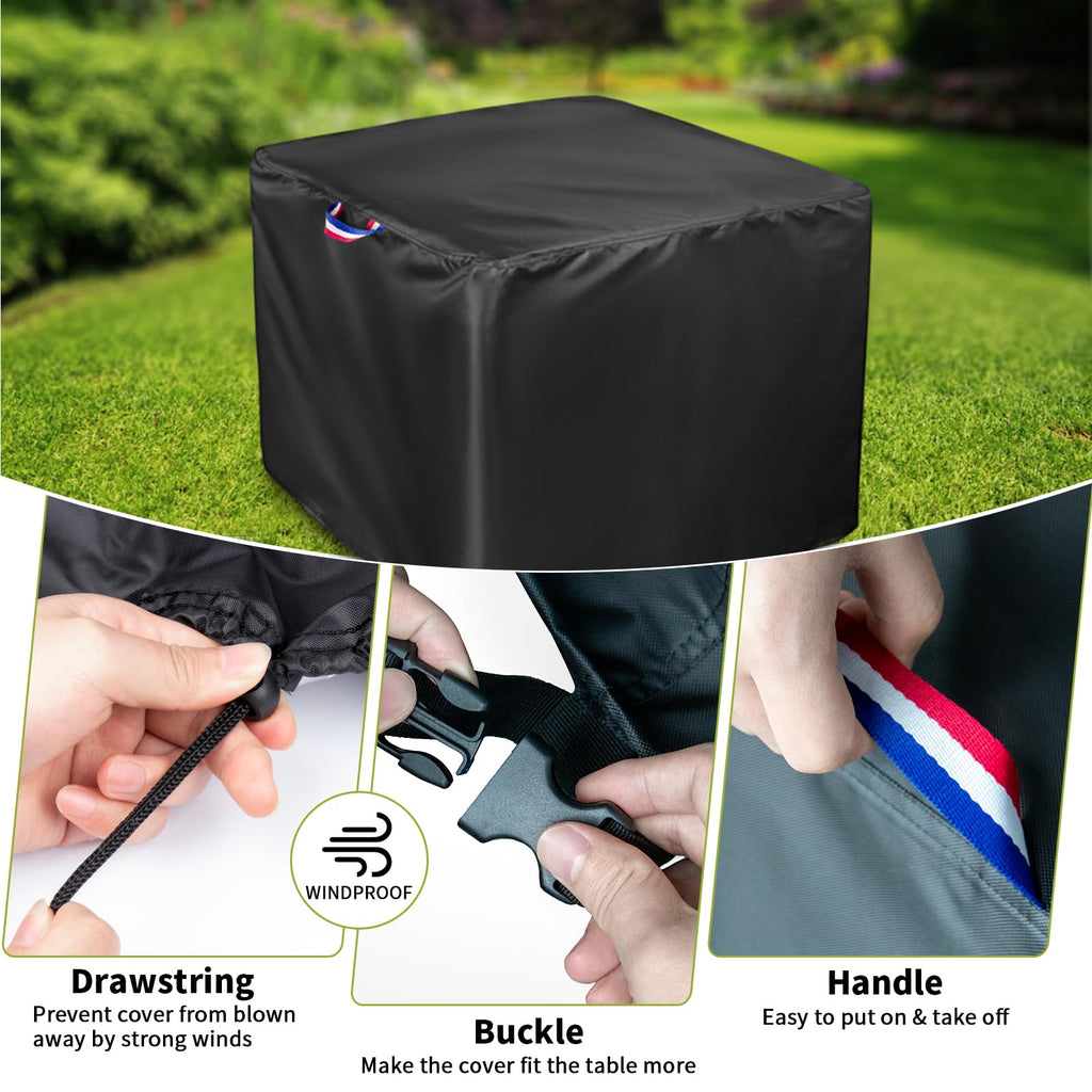 Patio Table Cover, 42 Inch Square Outdoor Table Cover, Waterproof Protective Covers Patio Furniture Covers-42 X 42 X 28 Inch