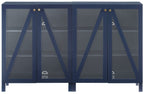 Crosley Furniture Cassai 2-Piece Entertainment Center Tv Stand, Media Console, Vinyl Record Storage, Navy