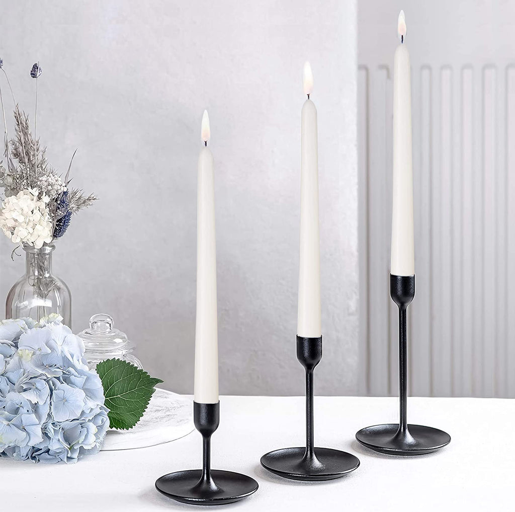 10 Inch White Taper Candles-Set Of 4 Tapered Candle, Tall Candlesticks,Home Dinner Candle, Party, Wedding, Halloween, Christmas