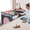 5 in 1 Baby Crib,Baby Bassinet, Bedside Cribs, Pack and Play with Changing Table, Portable Travel bedToys & Music Box,Mattress f