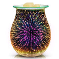 EQUSUPRO 3D Glass Electric Wax Melts Warmer Wax Burner Melter Fragrance Warmer for Home Office Bedroom Living Room Gifts & Decor