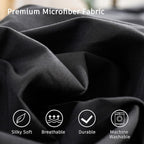 Downcool King Comforter Set - Black Comforter King Size, 3-Piece Pintuck Bedding Comforter Sets, 1 Pinch Pleated Comforter And 2