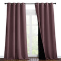 Nicetown Room Warming Thermal Insulated 100% Blackout Curtains, Sound Proof Drapes With Black Backing, Full Light Blocking Panel