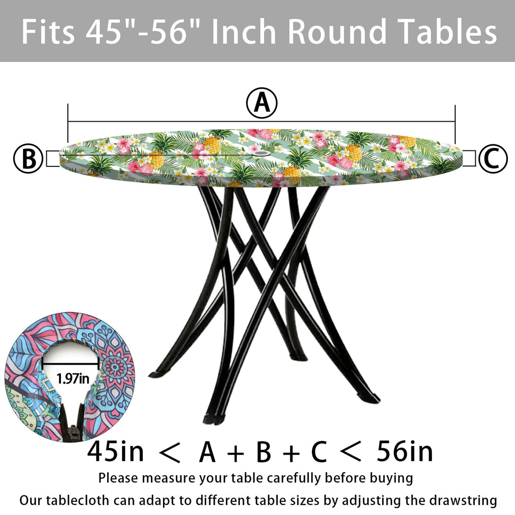 Opstellen Round Tablecloth With Umbrella Hole And Zipper Waterproof Fitted Patio Table Cloth Outdoor Tables Cover Elastic Tablec