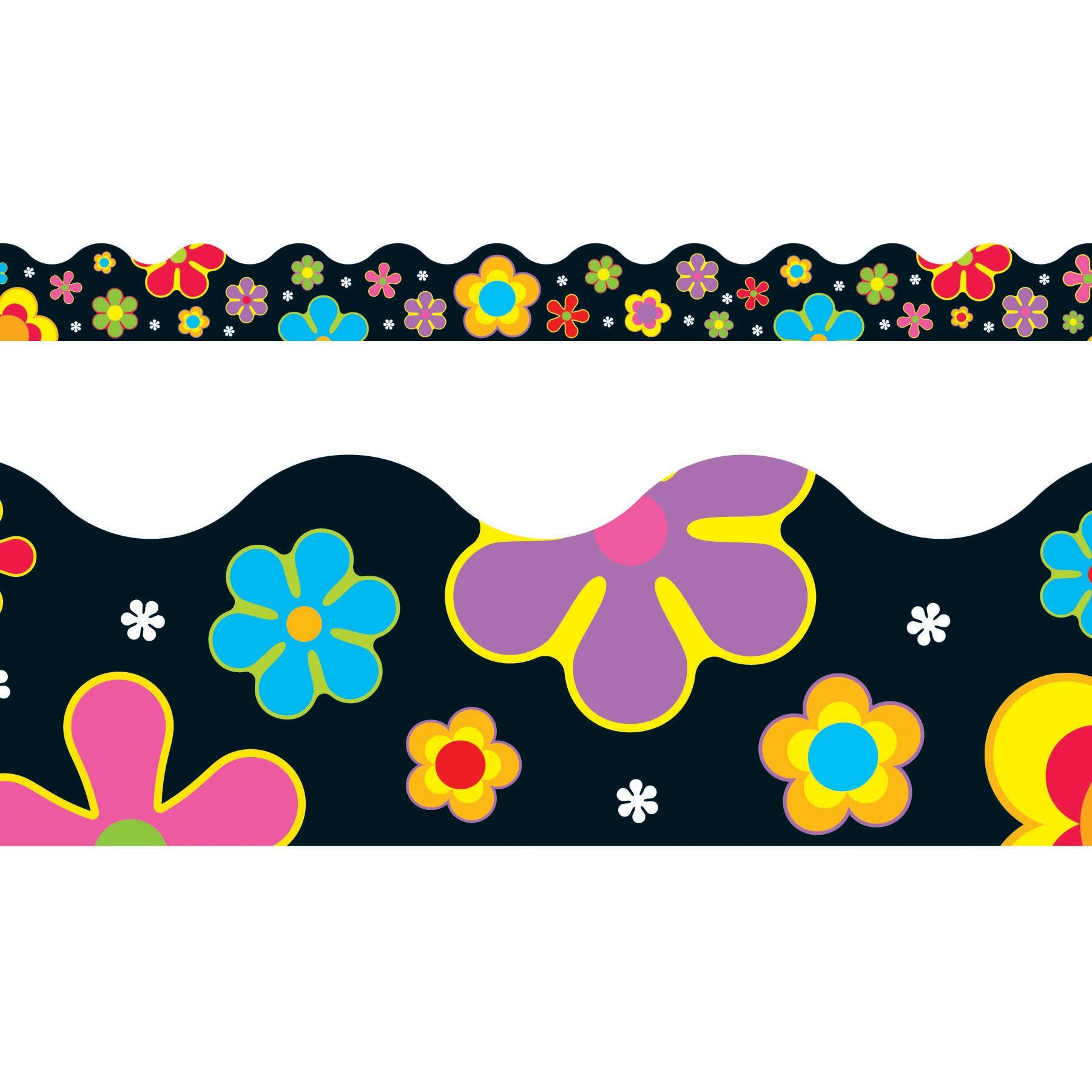 Trend Flower Power Terrific Trimmers, Bulletin Board Borders, 39 Feet