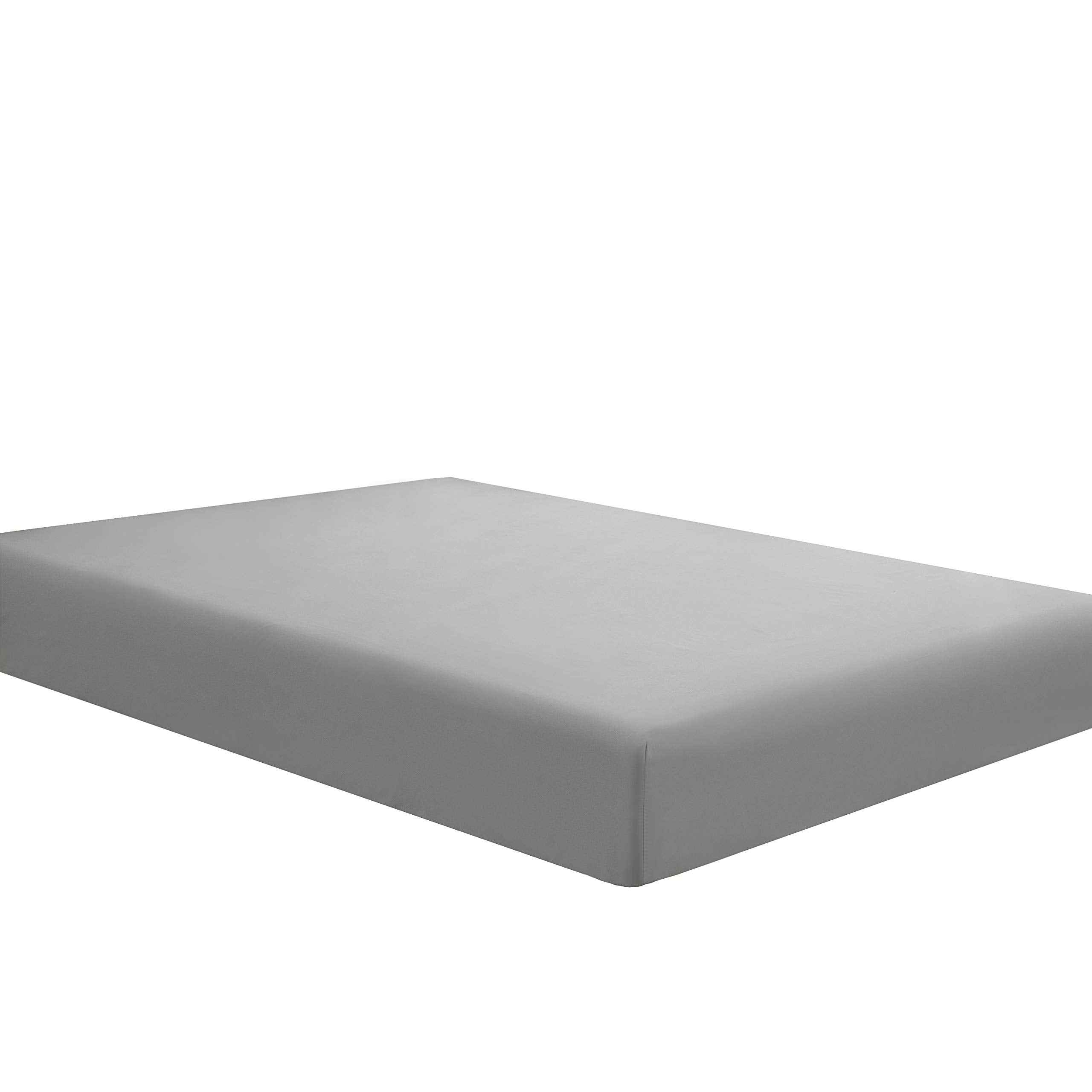 Sfoothome Full Grey Fitted Sheet Only, Wrinkle Free - Brushed Microfiber Bed Sheet With Deep Pocket