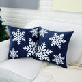 Hwy 50 Navy Blue Decorative Throw Pillow Covers 16X16 Inch For Couch Sofa Living Room Bed, Soft Square Throw Pillows Cases Cushi