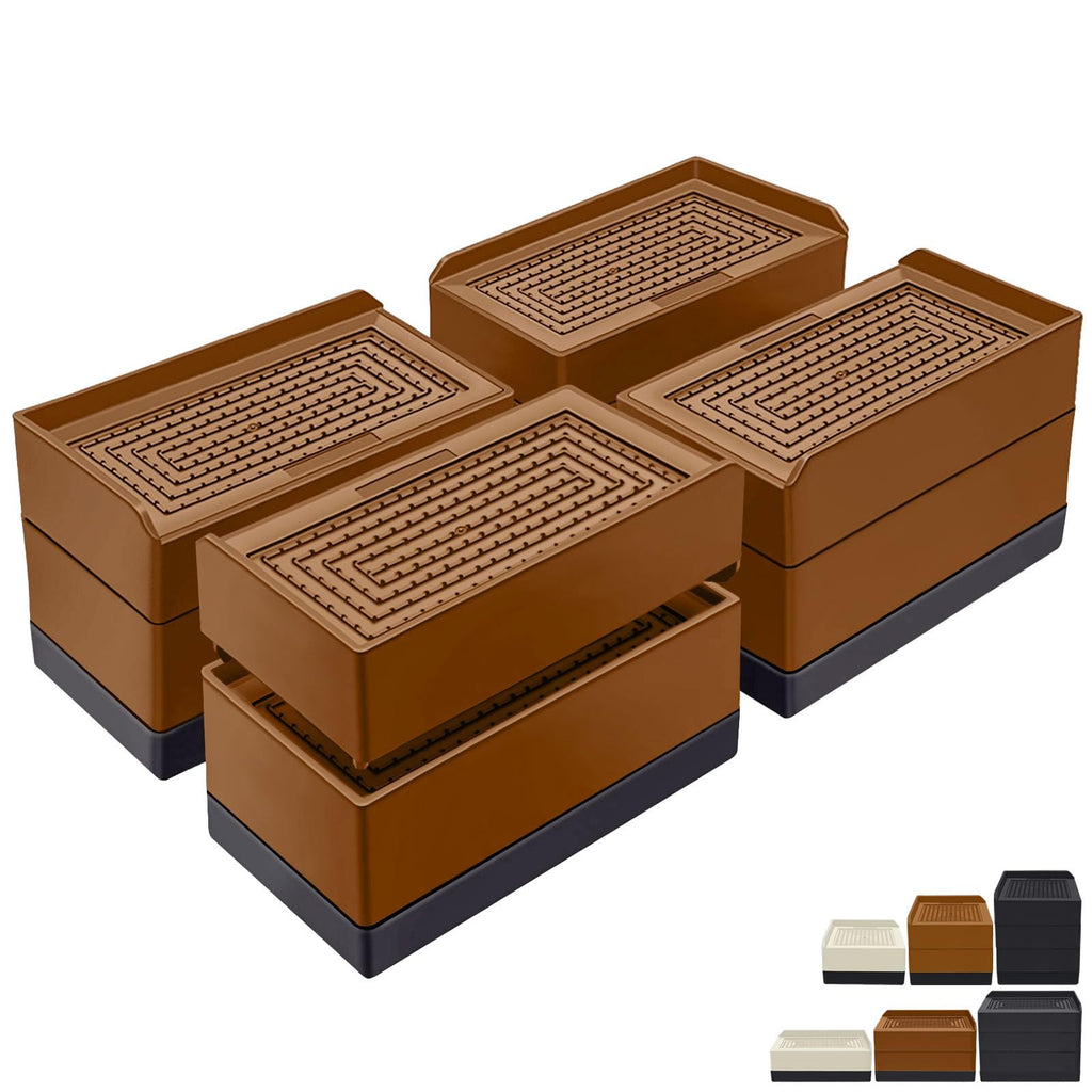 Annkut Furniture Risers 3 Inch, Rectangle Adjustable Risers Blocks For Bed Sofa Table And Couch Lift To 1.5 Or 3 Inch,Heavy Duty