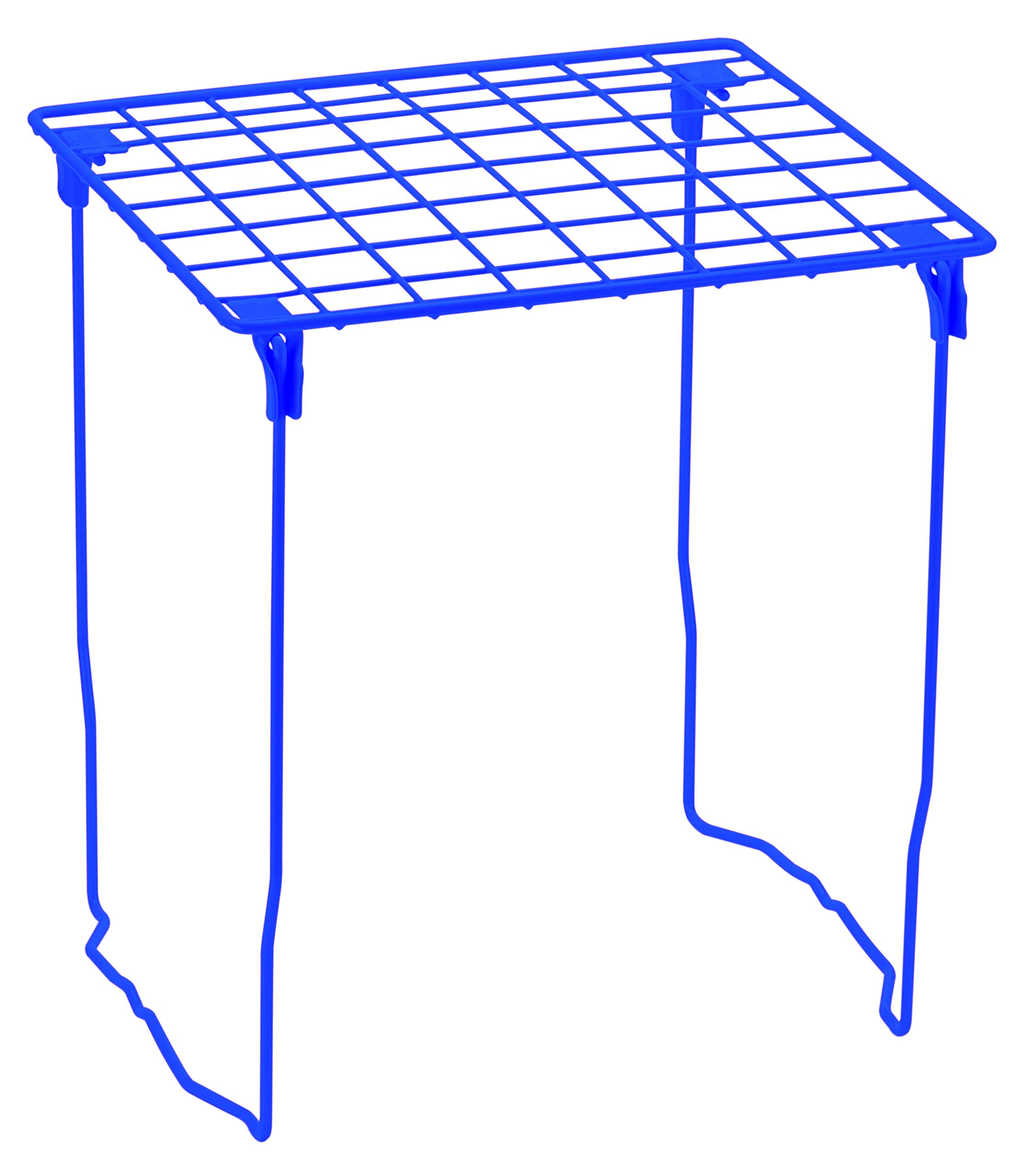 LockerMate Stac-A-Shelf Locker Shelf, Stackable Organizer, Extra Tall, Fits Standard Size School Lockers, Blue