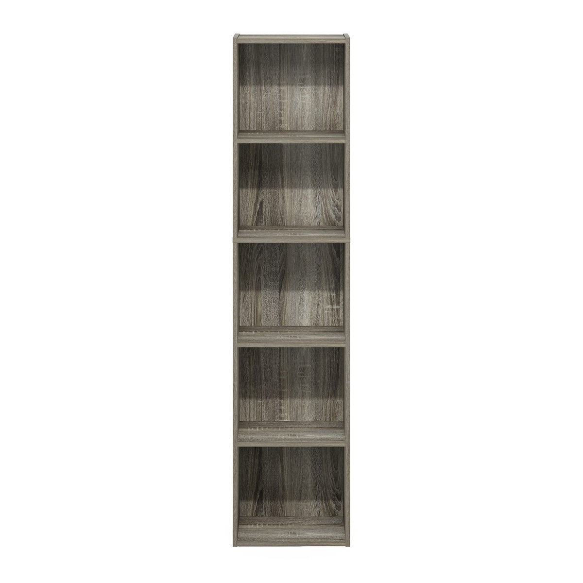 Furinno Luder Bookcase / Book / Storage, 5-Tier Cube, French Oak