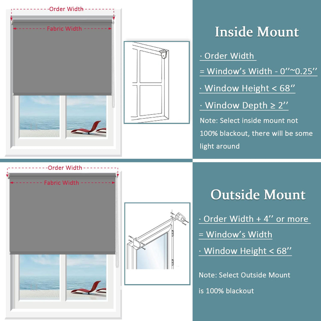 Nutro Chill Window Blinds, Black Blinds For Windows With Thermal Insulated, Uv Protection Roll Down Blackout Shades For Home And