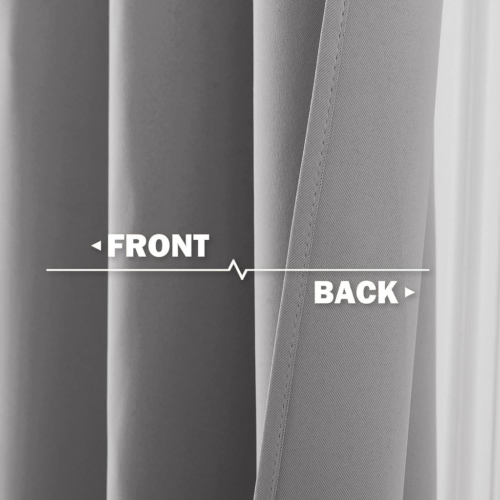 Nicetown Rv Window Curtains, Blackout Curtain Valances Small Window Decor Energy Efficiency Tiers For Kitchen Bedroom Basement Bath Tub Cafe, 42 Inch Width X 18 Inch Length, Silver Grey, 2 Panels