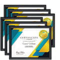 Langdon House 8.5x11 Certificate Frames Set (Black, 12 Pack) Distinguished Edging for Classic Style, Richland Collection