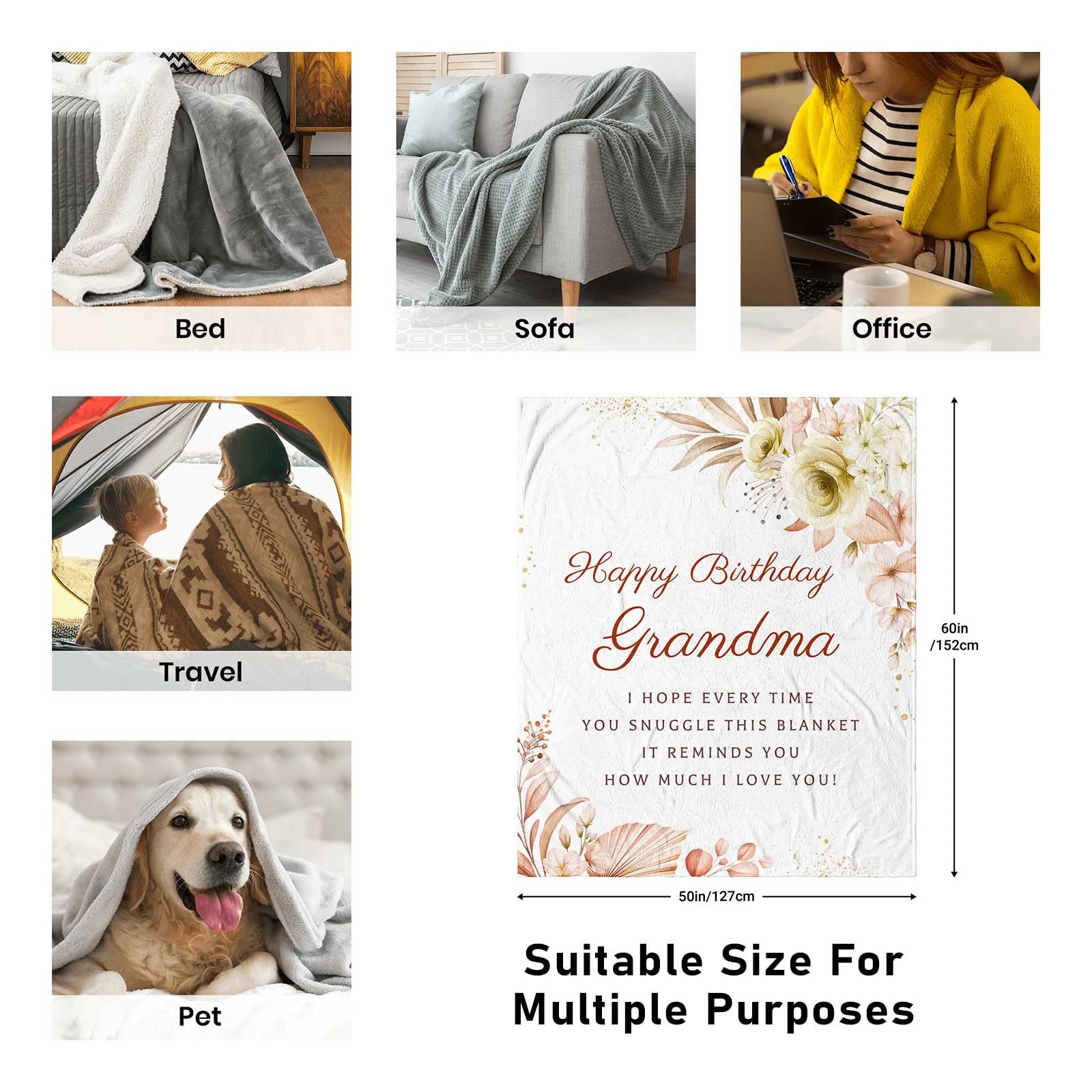 Jnufoju Grandma Birthday Gifts, Best Birthday Gifts For Grandma, Grandma Gifts For Birthday, Grandmother Birthday Gifts From Gra