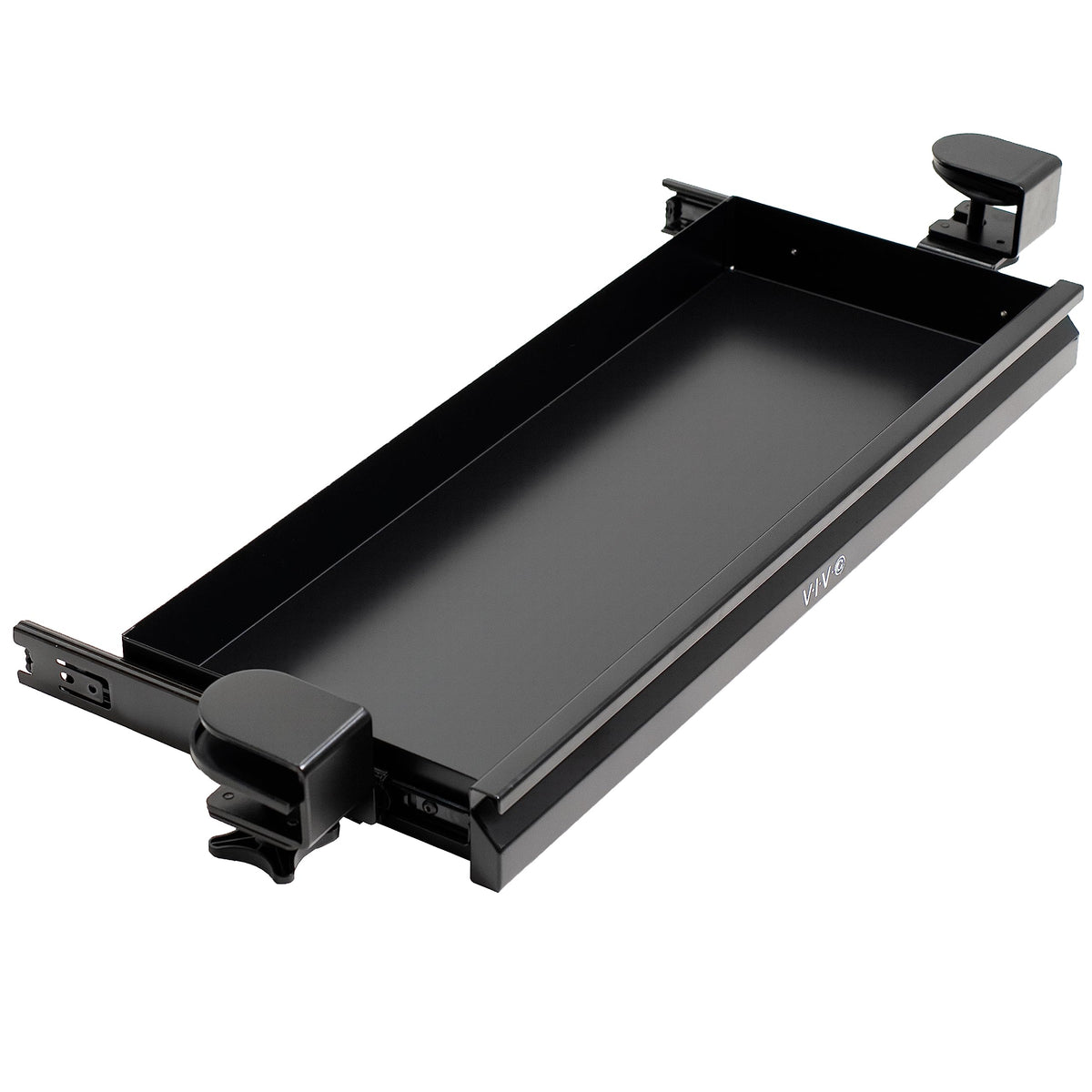 Vivo 22 Inch Clampon Sliding Pullout Under Table Drawer For Office Desk, Shallow Storage Organizer For Sit Stand Workstation,