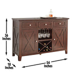 Steve Silver Company Adrian Servers & Sideboard, 54" x 18" x 36"
