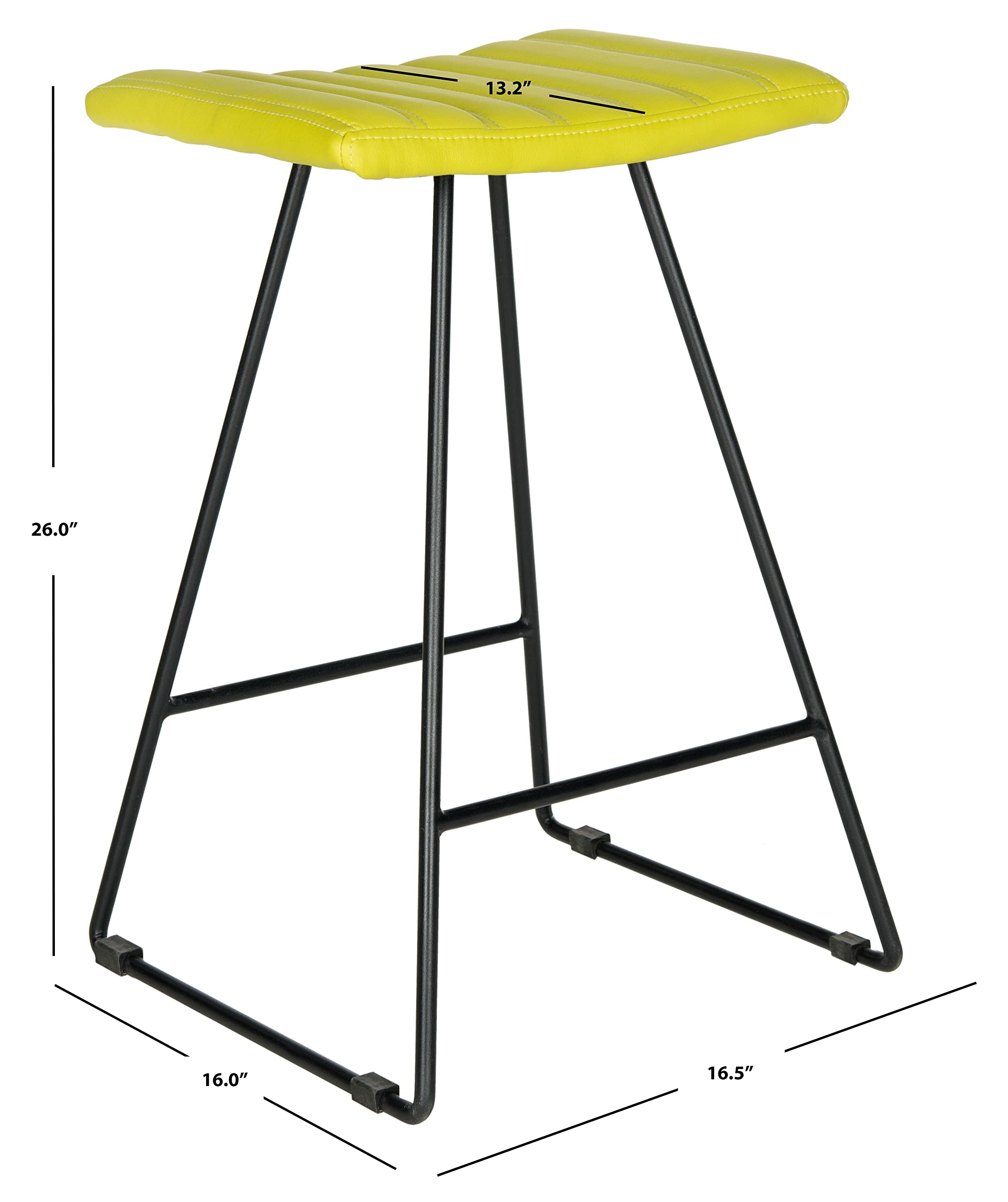Safavieh Home Collection Akito Mid-Century Modern White 26-Inch Counter Stool