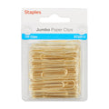 Staples 480112 Jumbo Gold Paper Clips Smooth 100/Pack (32012)