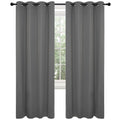 Deconovo Grey Curtains 45 Inch Length, Short Curtains, Grommet Top, Blackout Drapes for Kitchen Window (Light Grey, 52x45 Inch, 