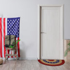 Ceenna Patriotic Half Round Doormat 4Th Of July Coir Door Mat Indoor Outdoor American Patriotic Star Doormat Red White Blue Rugs