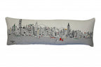 HomeRoots Cream 45' White Hong Kong Daylight Skyline Lumbar Decorative Pillow