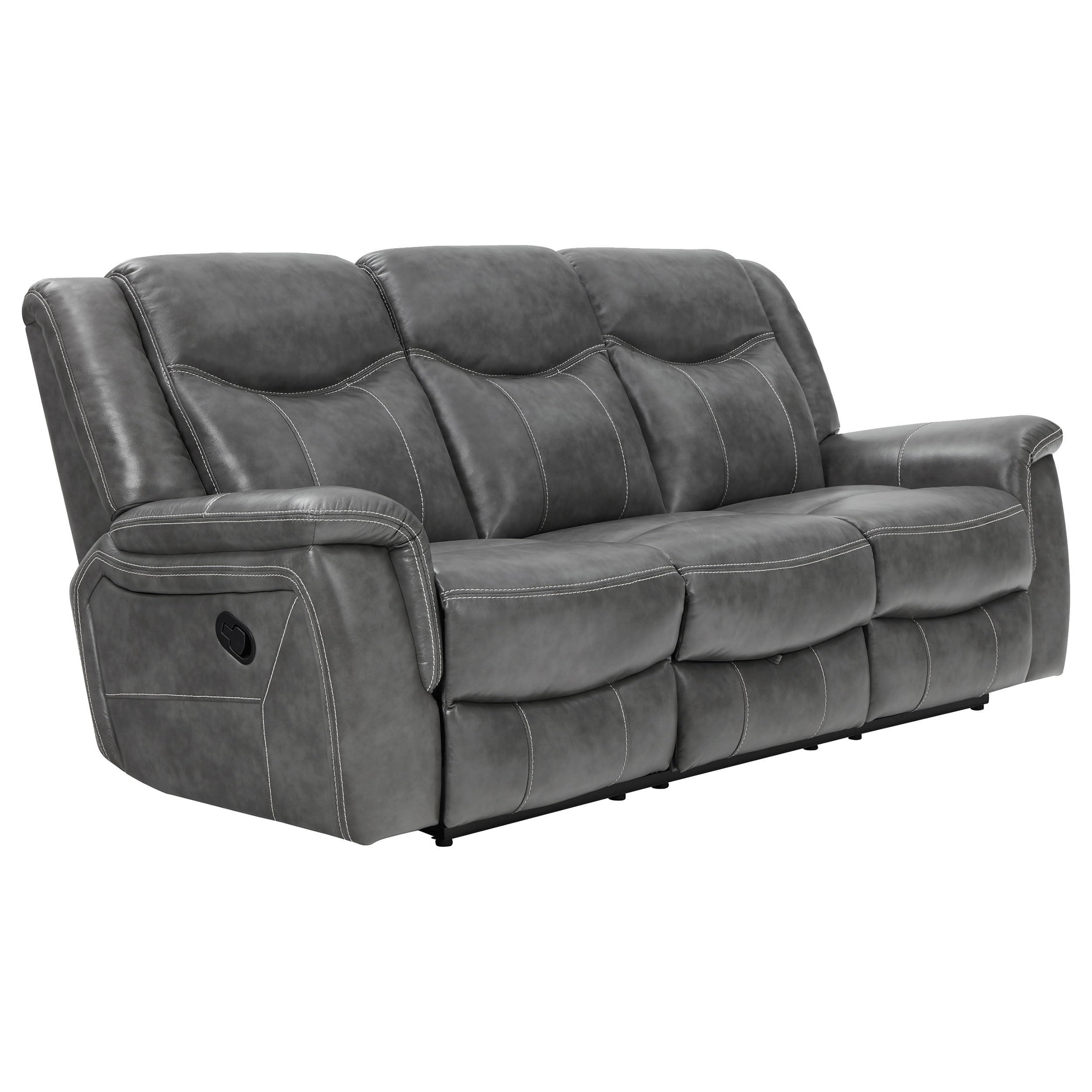 Coaster Home Furnishings Conrad 3-Piece Upholstered Padded Arm Motion Sofa Set Grey