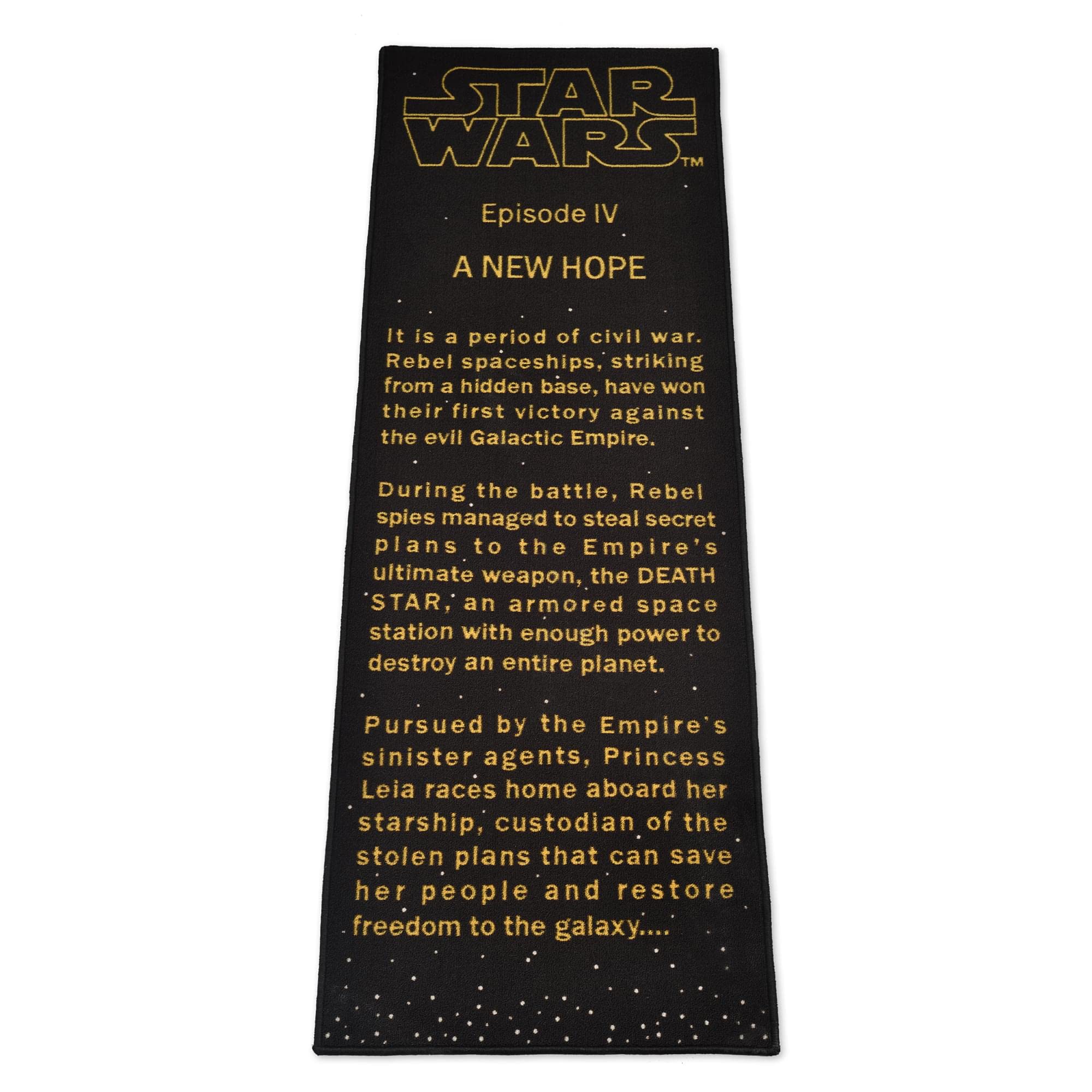 Star Wars: A New Hope Title Crawl Printed Area Rug | Indoor Floor Mat, Accent Rugs for Living Room and Bedroom, Home Decor for K