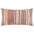 Rizzy Home Stripe 14" x 26" Down Pillow with Textured Cotton Cover-Rust/Natural