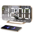 JALL Super Slim LED Digital Alarm Clock, Mirror Surface for Makeup, with Diming Mode, 4 Levels Brightness, Large Display, Easy S