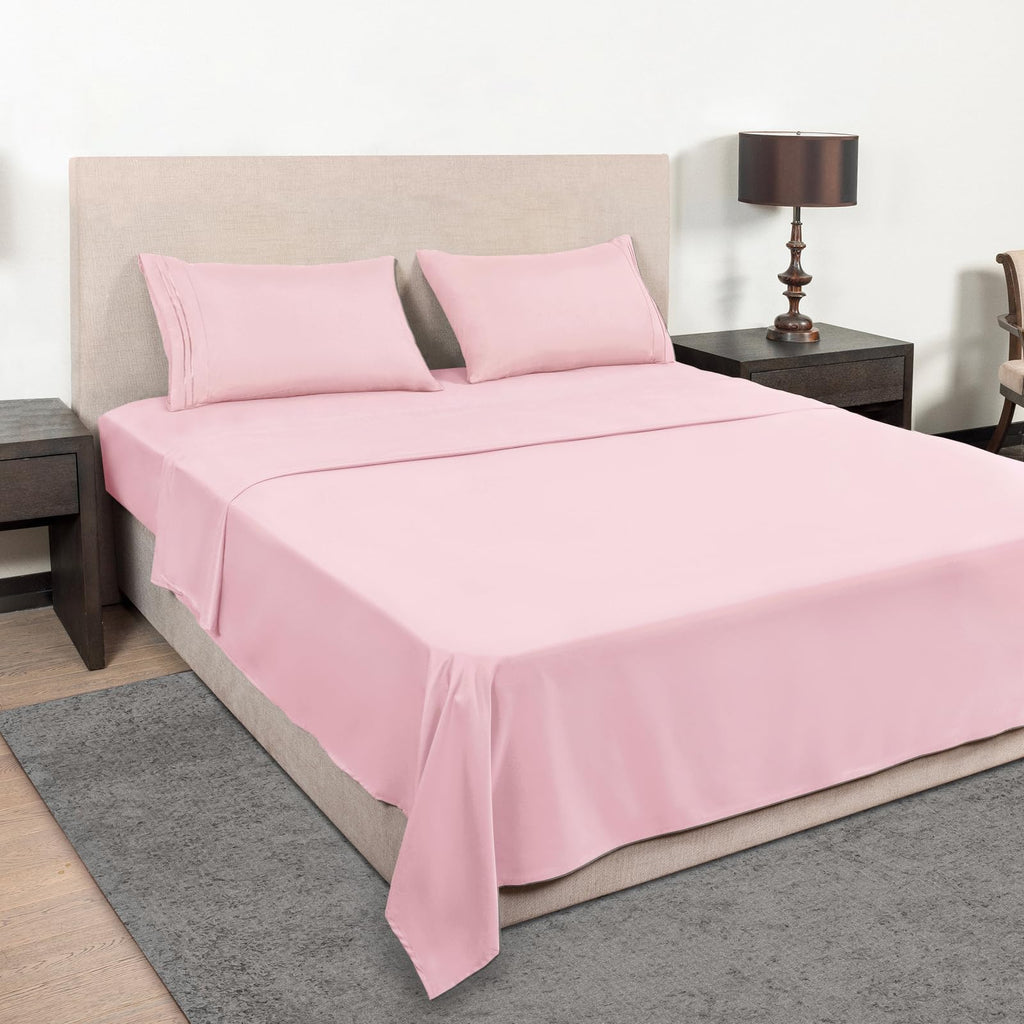 Mejoroom Full Size Sheet Set - Soft Microfiber Bed Sheets - Deep Pocket Fitted Sheet, Breathable, Wrinkle & Fade Resistant - 4 P