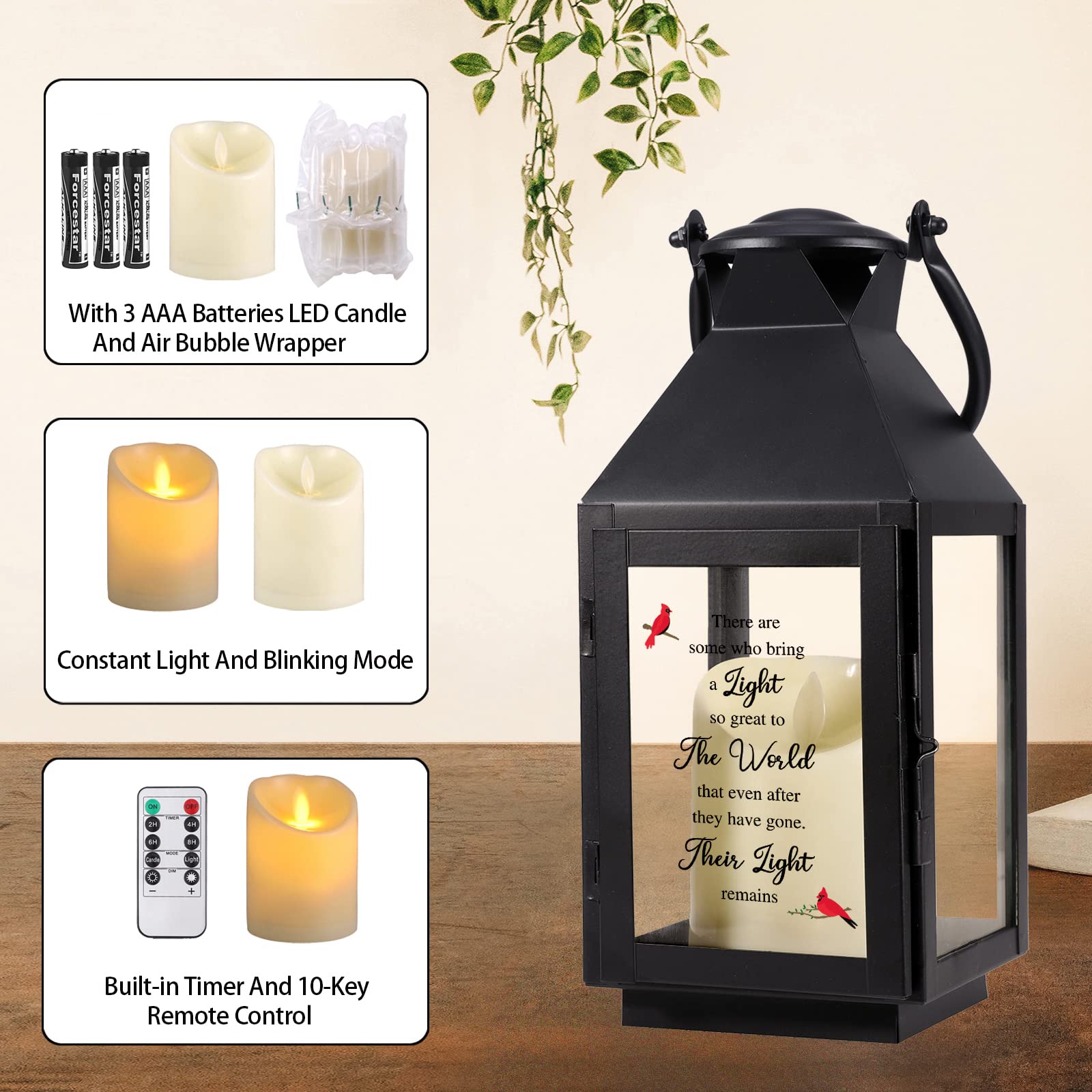 Memorial Lantern, Bereavement Gifts,Sympathy Gifts For Loss Of Mom/Dad/Loved One, In Memory Of Loved One Gifts, Remembrance Gift