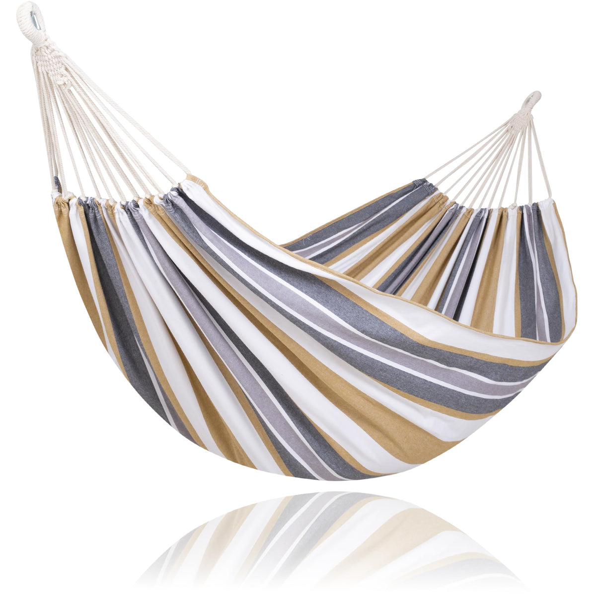 Suncreat Large Hammock For Tree, Outdoor Tree Fabric Hammock Only, Coffee Stripes