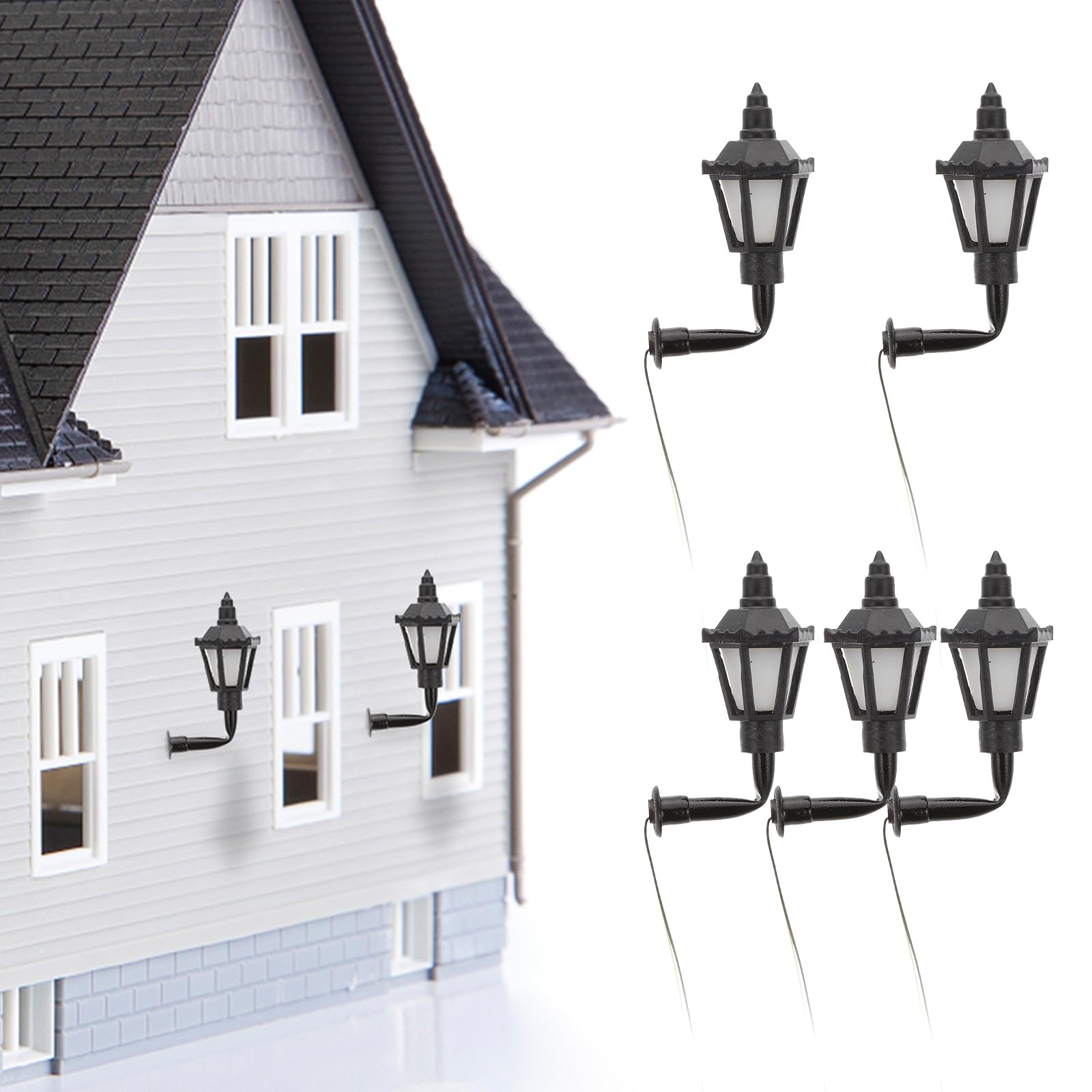 Healifty European Wall Lamp Model Mini Light Ornament Dollhouse Decorative Wall Lights for Indoor Table Micro Landscape and Fair