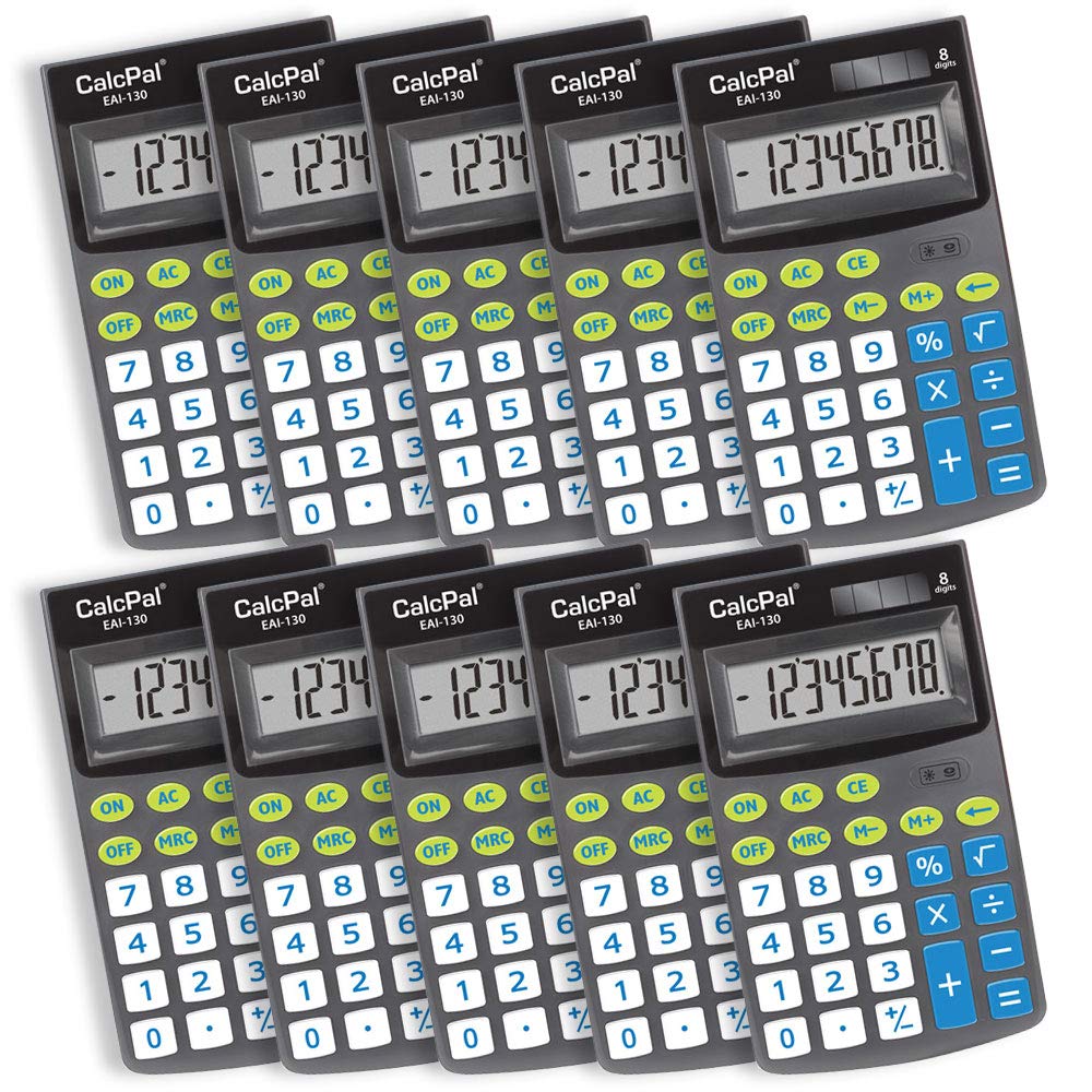 Eai Education Calcpal Eai-130 Basic Calculator - Set Of 10