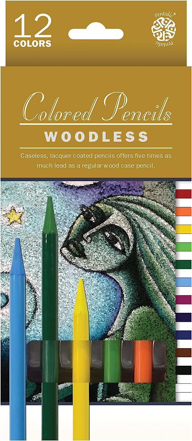 Pentalic - 12Pc Woodless Colored Pencil Set