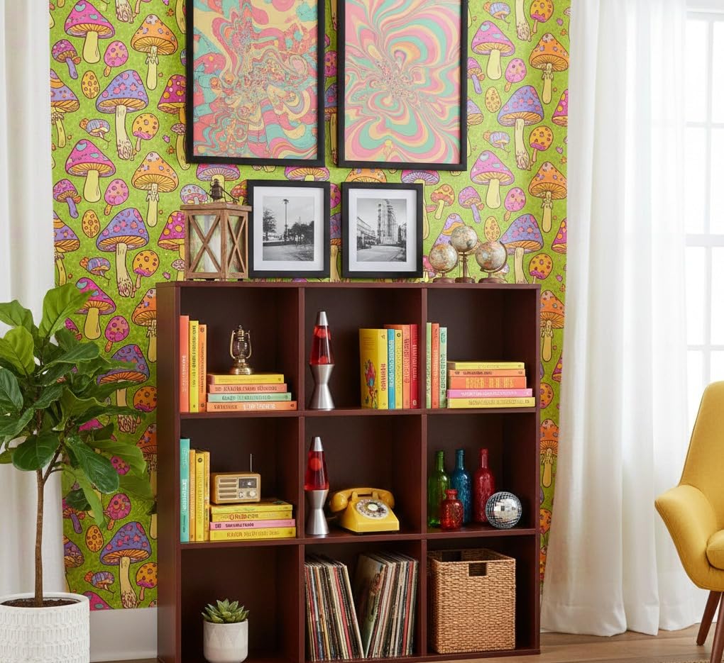 The Good Luck Wooden Bookcase Shelving Display Storage Shelf Brown, 3 * 3 * 3 Tier