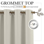 Ryb Home Portable Doorway Curtains Privacy Blackout Thermal Insulating Drapes For Bedroom Closet Living Room Dining Kids Nursery Window Treatment Panels, Wide 42 X Long 80 Inches, Natural