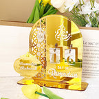 Seahuistar Ramadan Calendar Countdown Advent Calendars, 30 Days Til Eid, Acrylic Lantern Eid Mubarak Ornament Table Decor For Ei