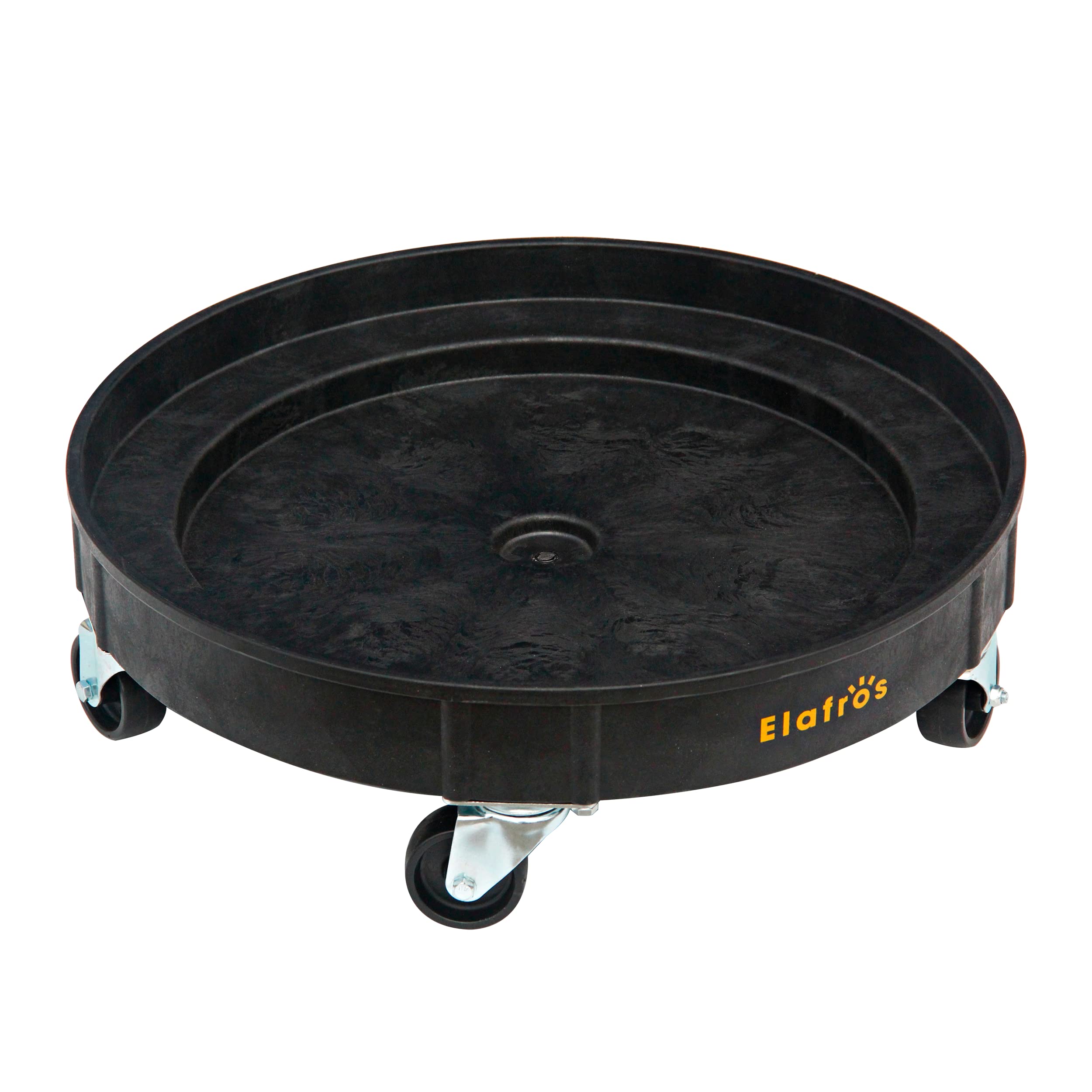 ELAFROS 30 Gallon and 55 Gallon Heavy Duty Plastic Drum Dolly - Durable Plastic Drum Cart 900 lb. Capacity- Barrel Dolly with 5 