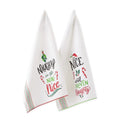 DII Holiday Kitchen Towel Set, Christmas Tea Towels for Baking, Cooking & Entertaining 18x28, Naughty/Nice, 2 Piece