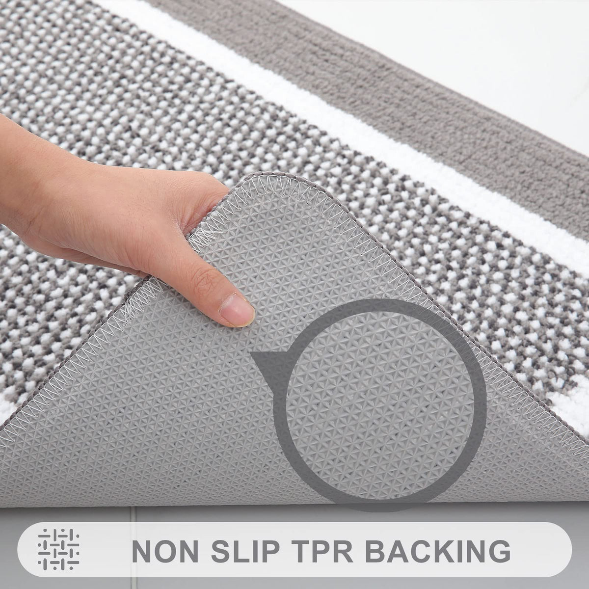 Colorxy Indoor Door Mat, Non-Slip Absorbent Resist Dirt Entrance Mat, Sturdy Low-Profile Inside Floor Carpet Mats, Washable Front Entry Doormats For Entryway, 71''X47'', Grey
