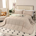 Souloooe 128X120 Oversized King Plus Comforter, Extra Large King Size Quilts 3 Pieces Lightweight Reversible Down Alternative Co