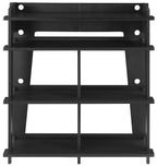 Crosley Furniture Soho Media Console - Modern Record Player Stand with Vinyl Storage, Black, Birch Material